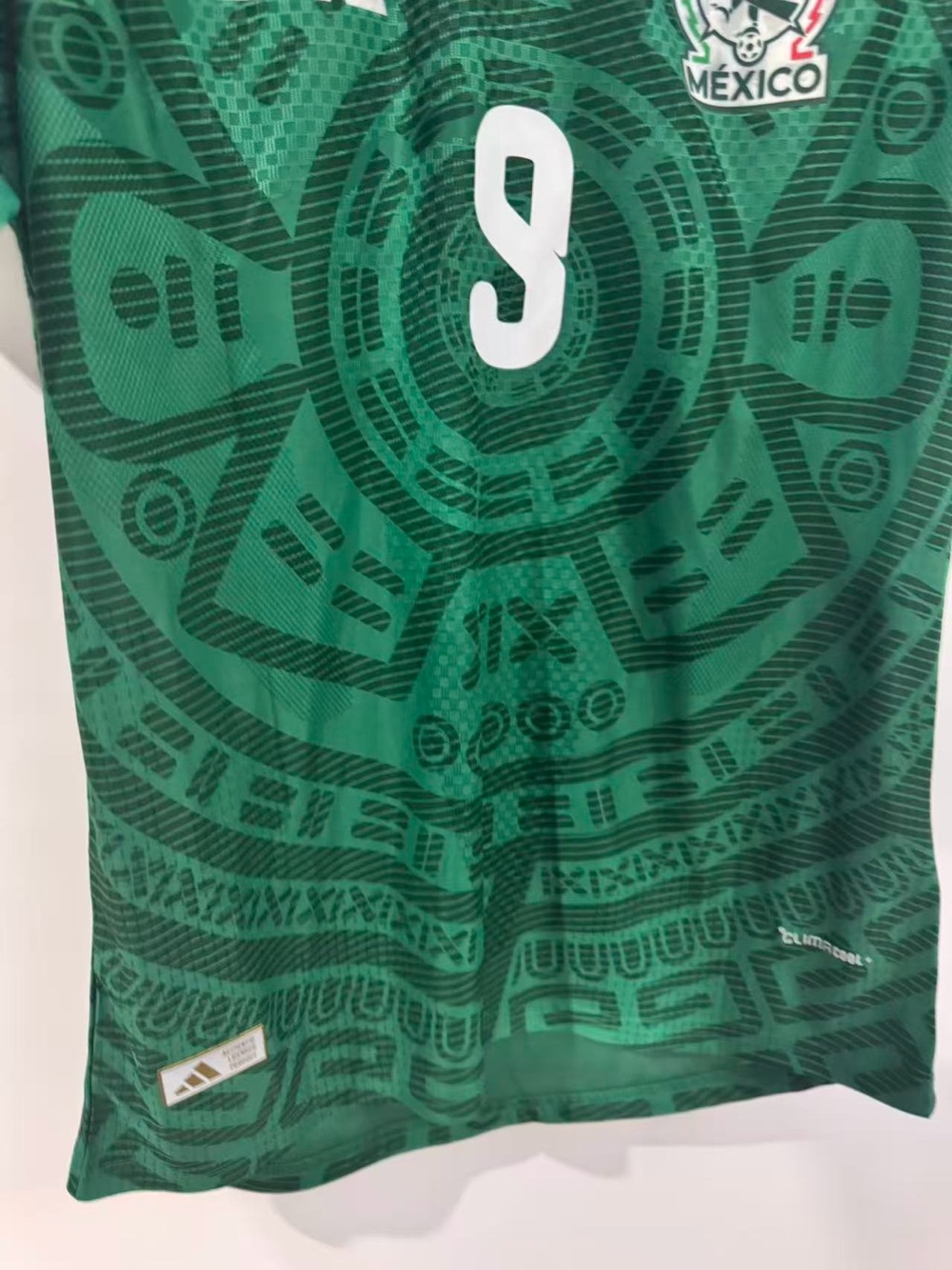adidas Mexico Green Soccer Jersey #9 - Picture 7 of 7